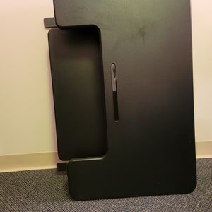 Standing computer desk top.